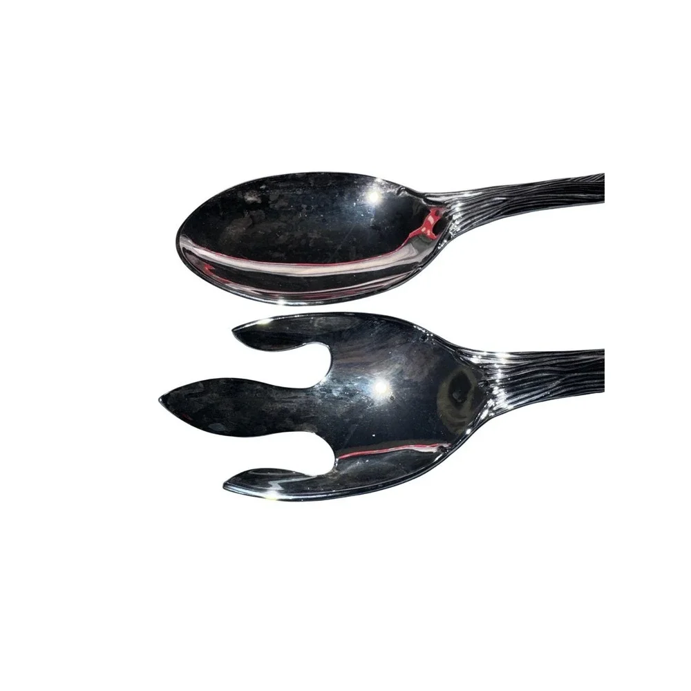 Vintage 1995 International Silver Co. Silverplated Santa Claus Spoon & Fork Set